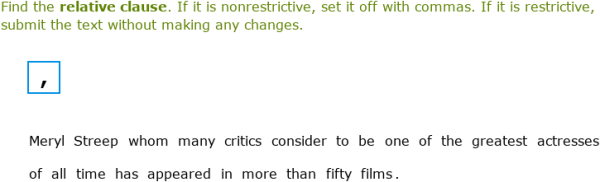 IXL | Commas with nonrestrictive elements | Advanced 2 language arts